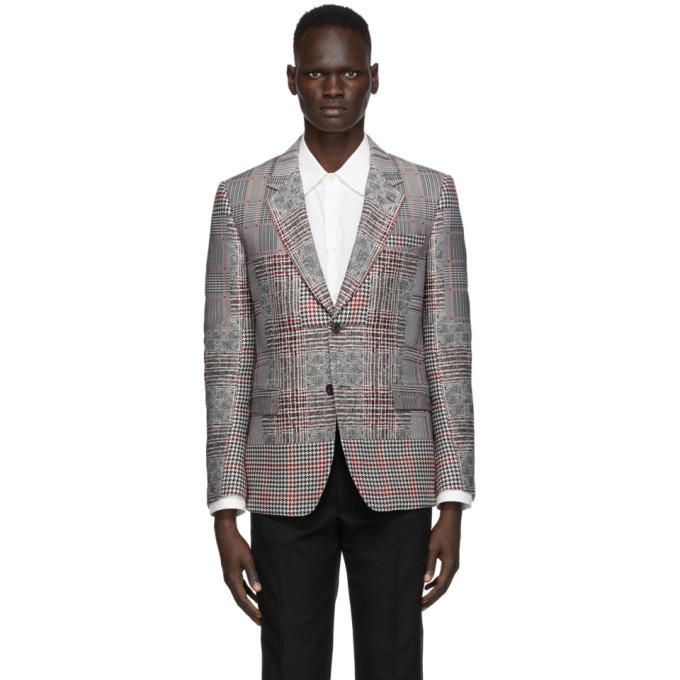 Photo: Alexander McQueen Black and Red Prince of Wales Blazer