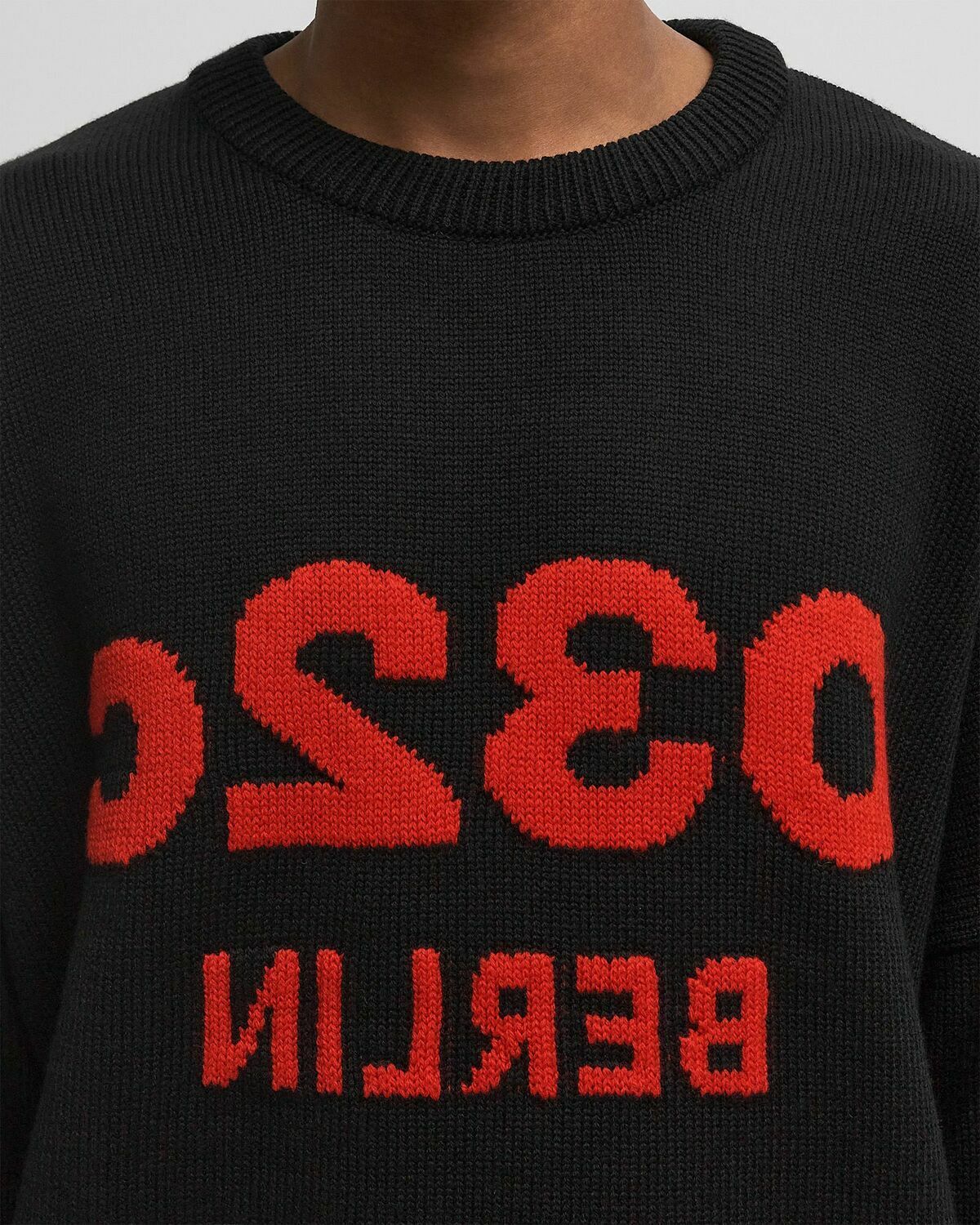 032c SELFIE SWEATER Black Mens Pullover