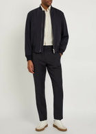 Lardini Wool Bomber Jacket Navy