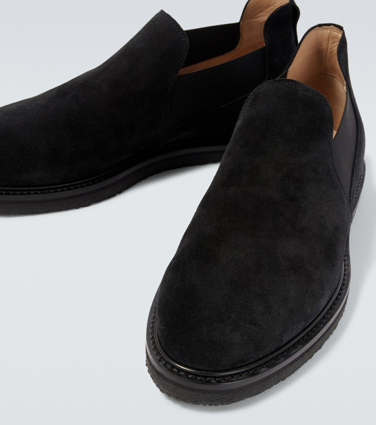 The Row Parker suede slip-on shoes