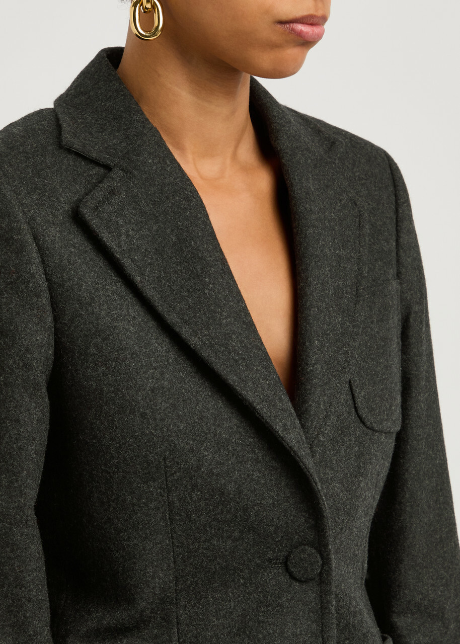 Wales Bonner Iris Wool-blend Blazer Grey
