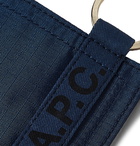 A.P.C. - Logo-Print Ripstop Billfold Wallet - Men - Navy