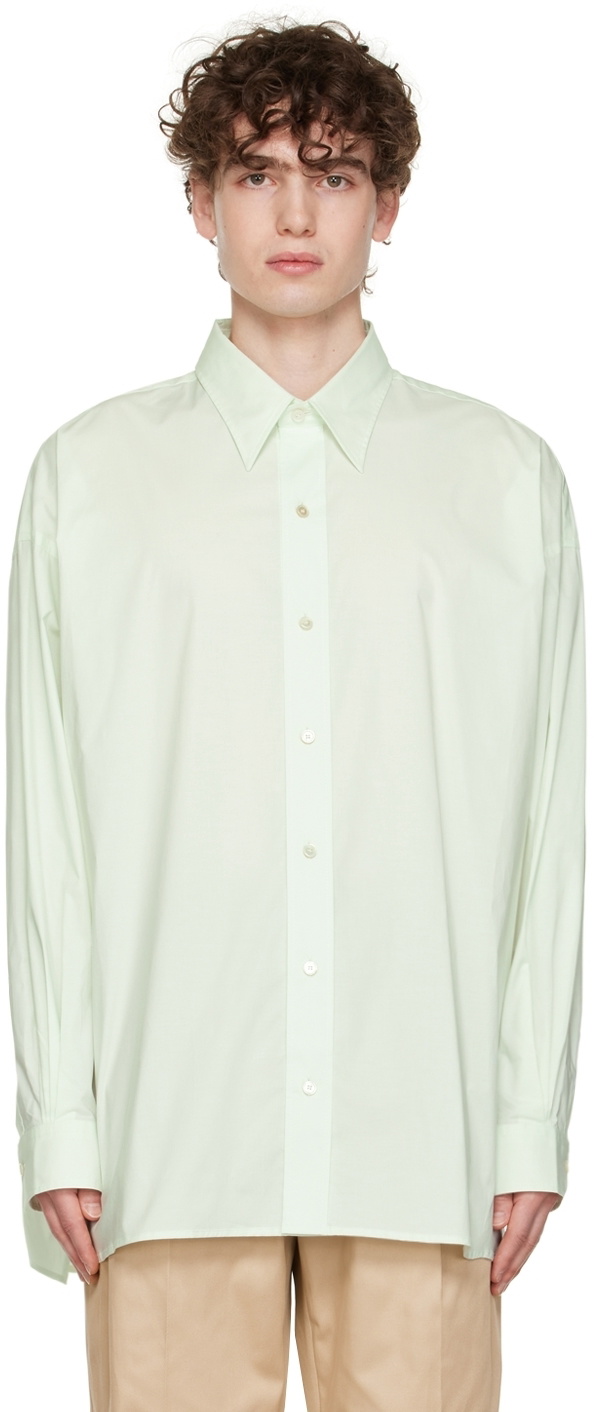 Acne Studios logo-appliqué striped polo shirt - Green