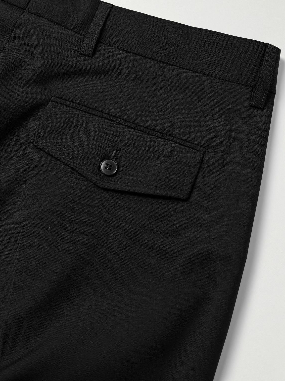 mfpen - Straight-Leg Pleated Wool-Crepe Suit Trousers - Black