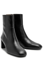 Stuart Weitzman Maeve 50 Leather Ankle Boots Black
