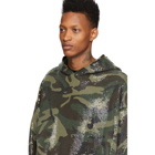 R13 Green Camouflage Sequined Hoodie