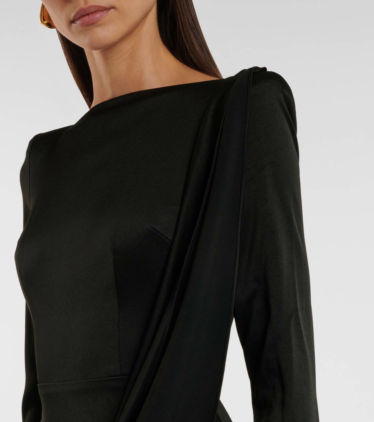 Alex Perry Asymmetric draped midi dress