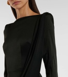 Alex Perry Asymmetric draped midi dress