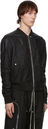 Rick Owens Black Leather Flight Jacket