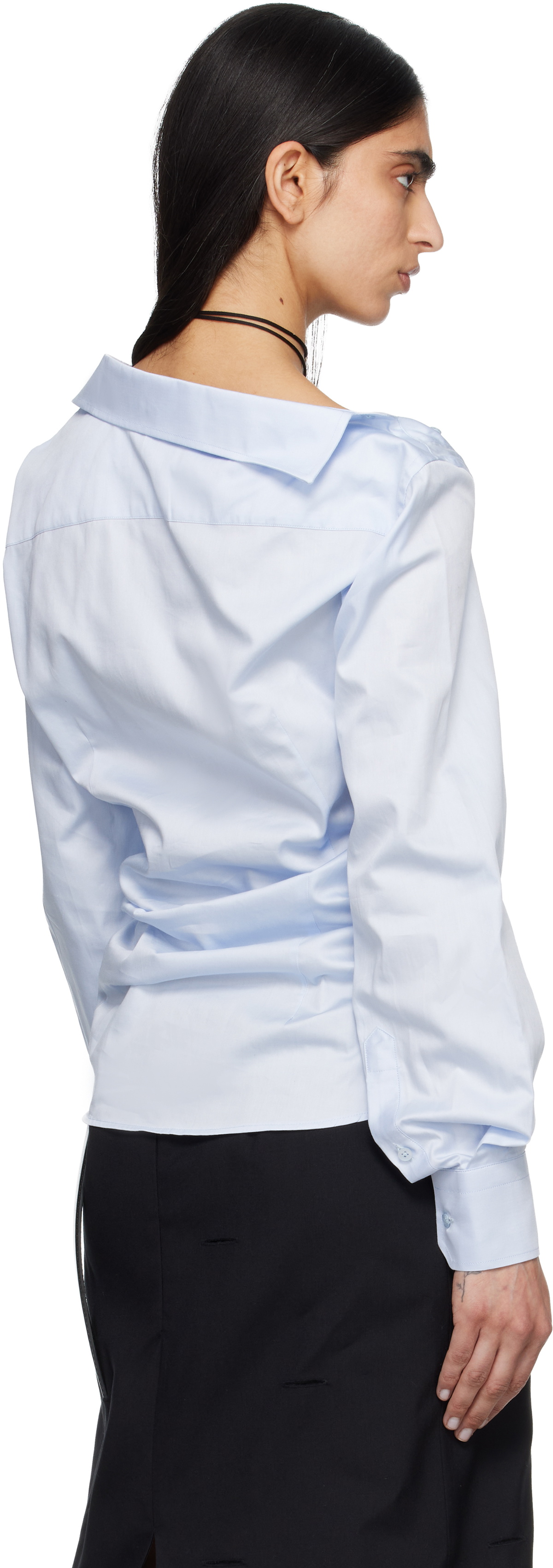 HODAKOVA Blue Asymmetric Shirt