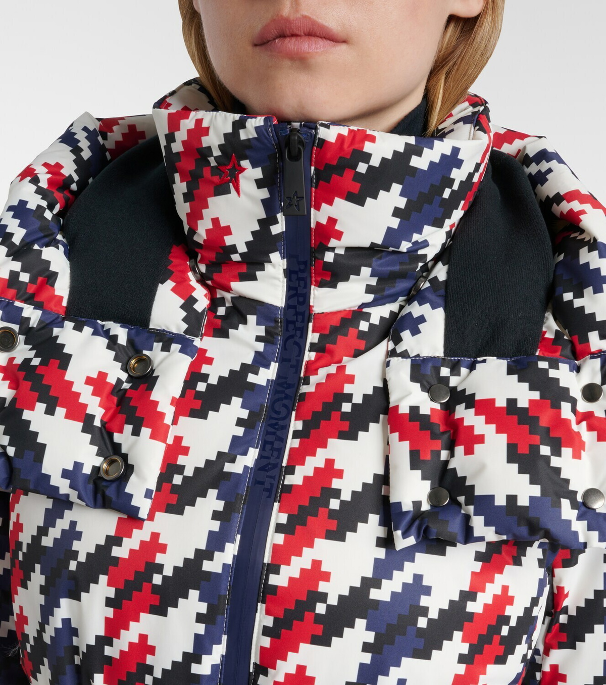Perfect Moment Candice houndstooth down ski jacket