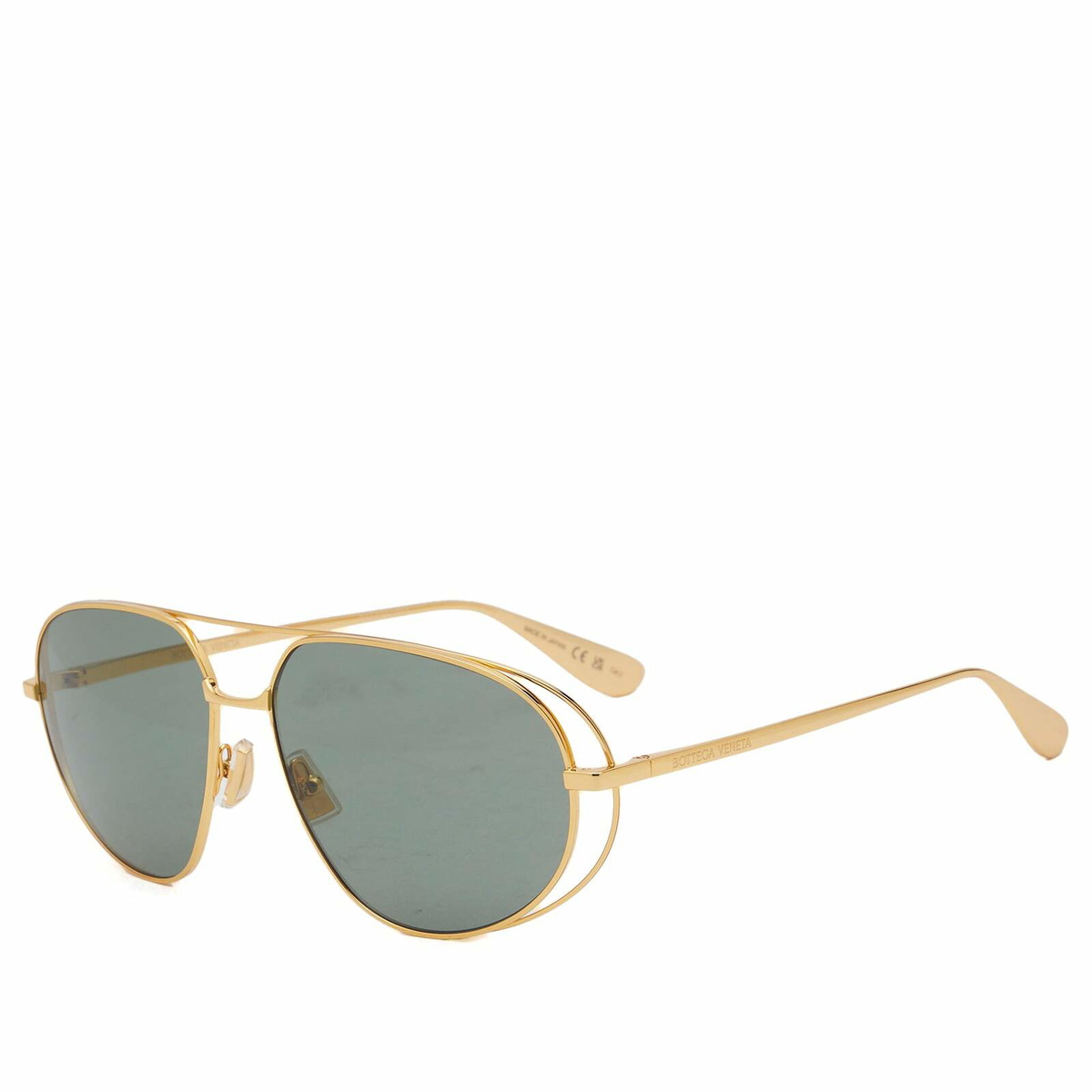 Bottega Veneta Eyewear Bottega Veneta BV1344S Sunglasses in Gold