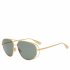 Bottega Veneta Eyewear Bottega Veneta BV1344S Sunglasses in Gold/Green 