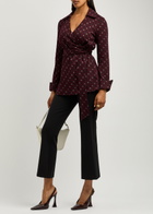 Diane Von Furstenberg Juno Cropped Flared Stretch-jersey Trousers Black