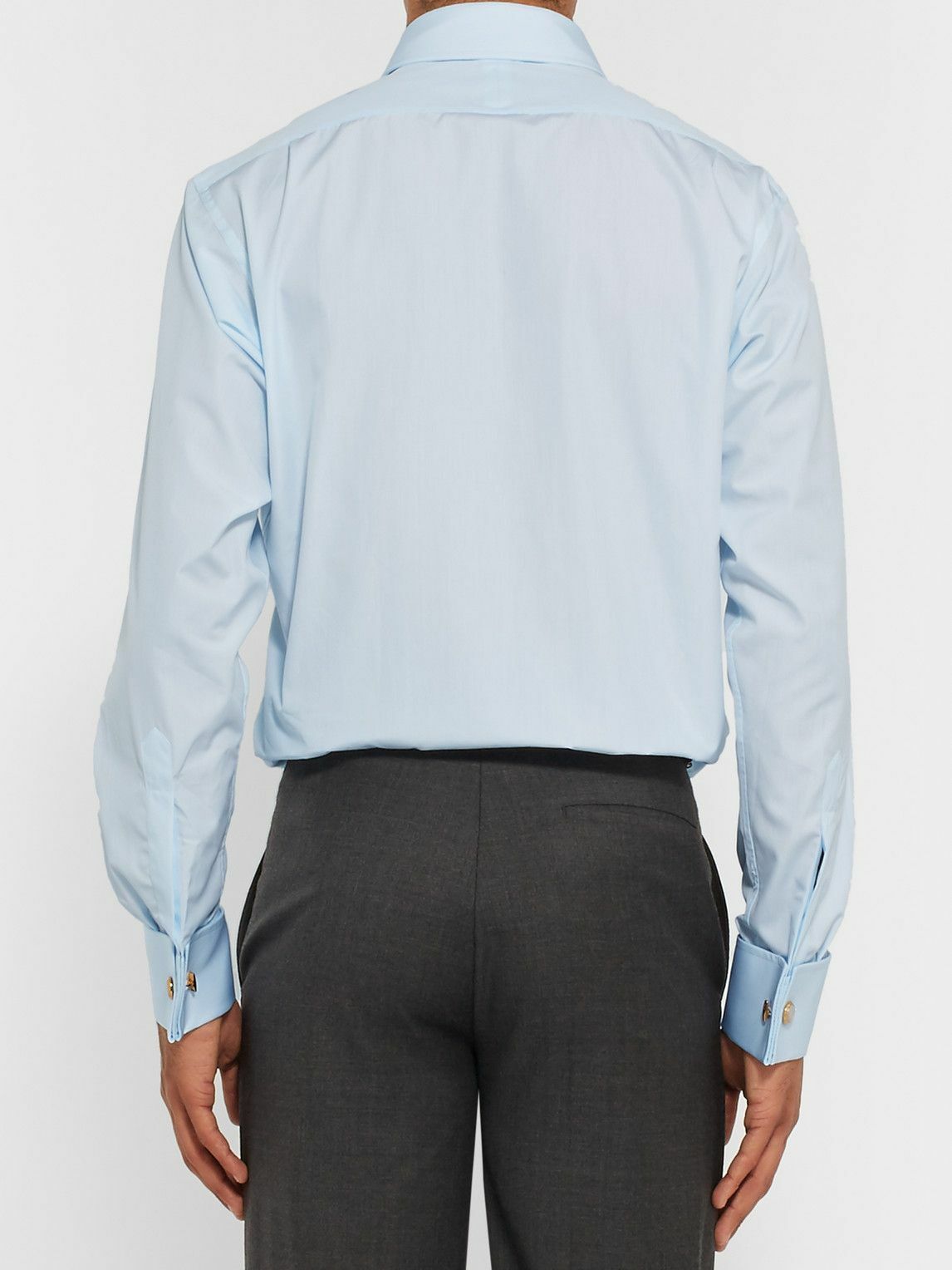 Emma Willis - Blue Double-Cuff Cotton Shirt - Blue