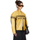 LU'U DAN BRUCE LEE x LỰU ĐẠN Yellow Legacy Moto L-D Leather Jacket