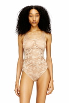 Diesel Nylon bodysuit with lace design - Bodysuits Womens in Pink