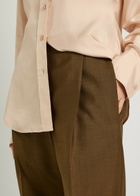 Rohe Tailored Straight-leg Wool-blend Trousers Brown