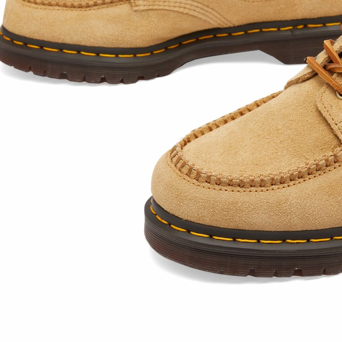 Dr. Martens Men's Lowell Hairy Suede Shoe Sneakers in Butterscotch