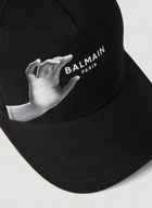 Balmain - Logo Print Baseball Cap in Black