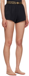 Versace Underwear Black Greca Shorts