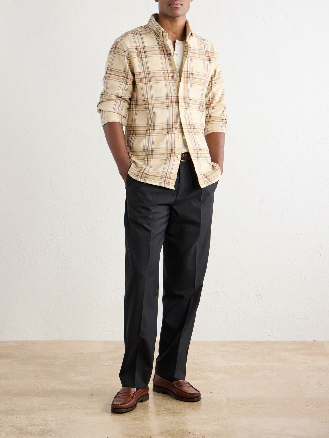 Kardo - Ronald Checked Cotton Shirt - Neutrals