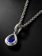 42 Suns - 14-Karat White Gold Laboratory-Grown Sapphire Pendant Necklace