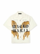 Wacko Maria - Convertible-Collar Logo-Print Recycled-TENCEL™ Shirt - White