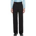 Raf Simons Navy Wool Wide-Leg Trousers