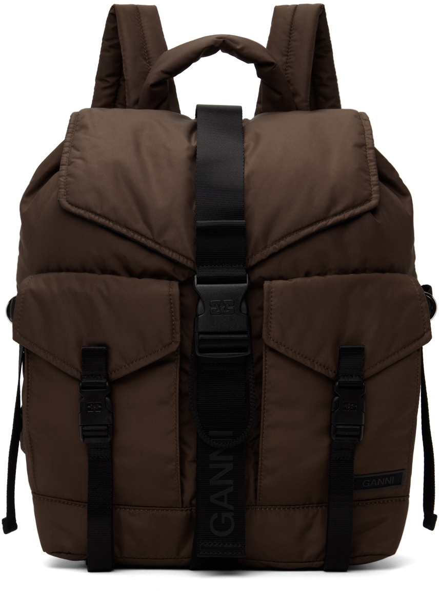 【関税込み】GANNI バーガンディ Tech バックパック セール】GANNI / ガニー Recycled Tech Backpack（バックパック