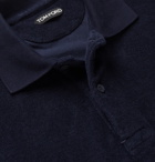 TOM FORD - Slim-Fit Cotton-Terry Polo Shirt - Blue