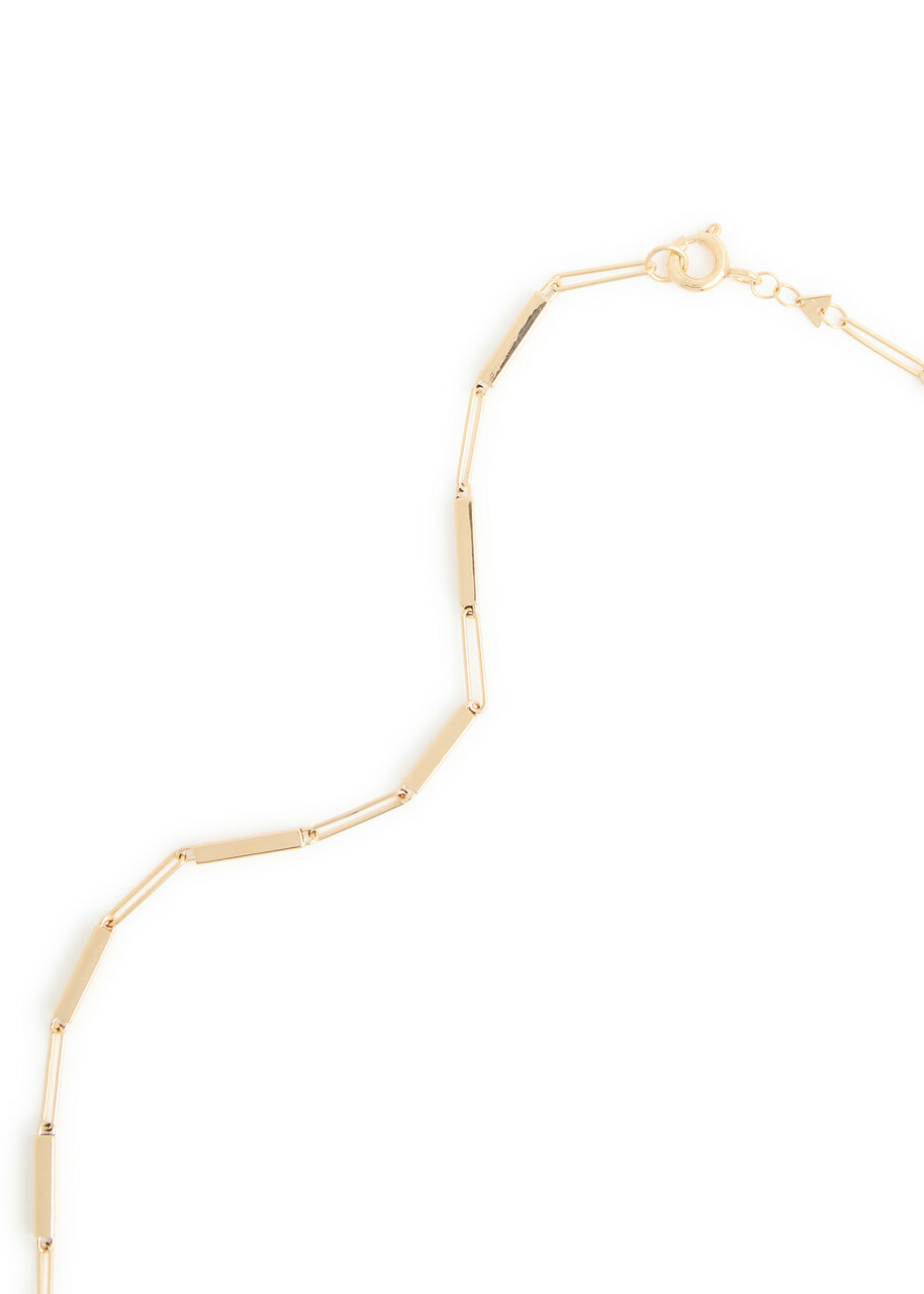 Aliita Deco Tubitos Stones 9kt Gold Necklace - Multicoloured