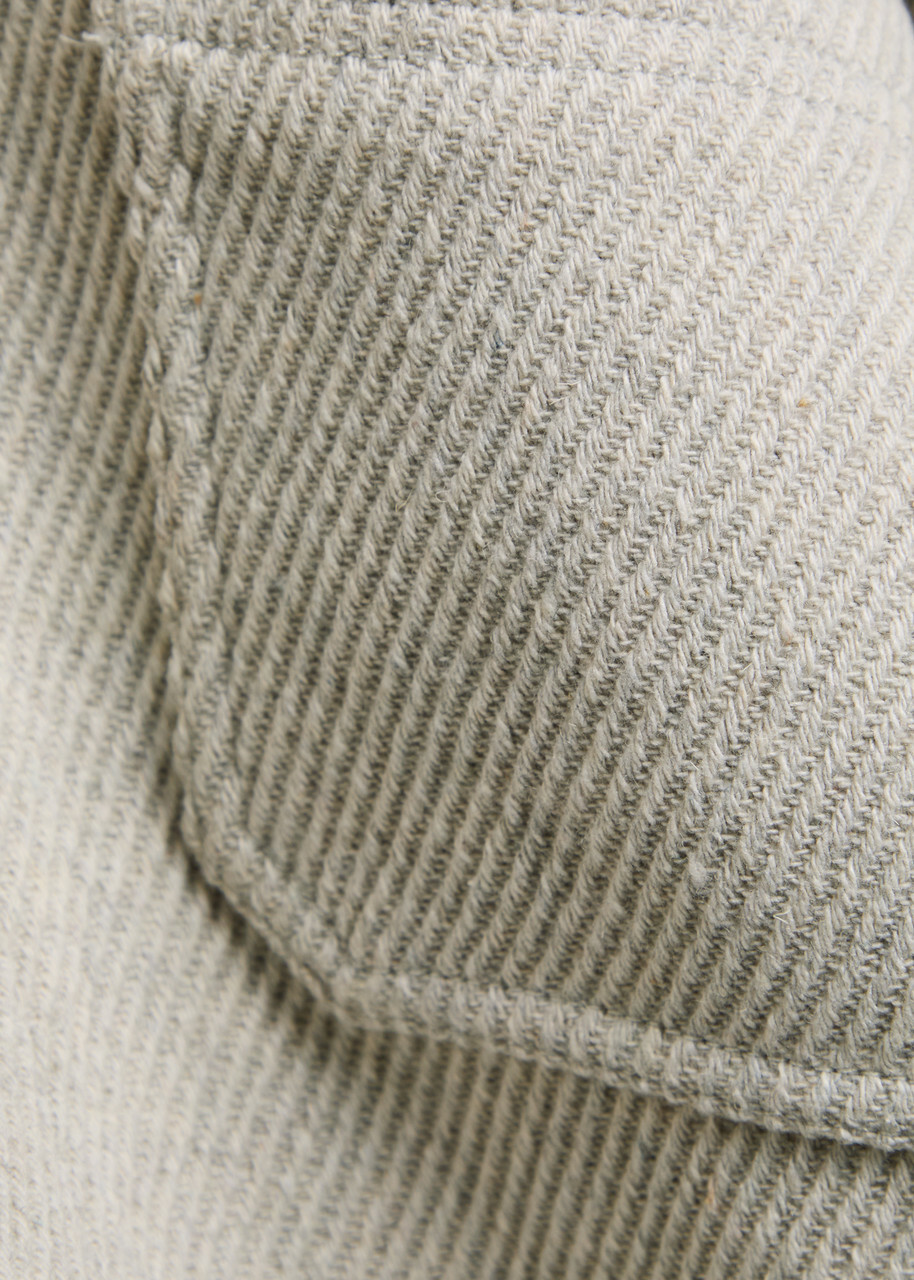Les Deux Hamilton Textured Twill Overshirt Light Grey