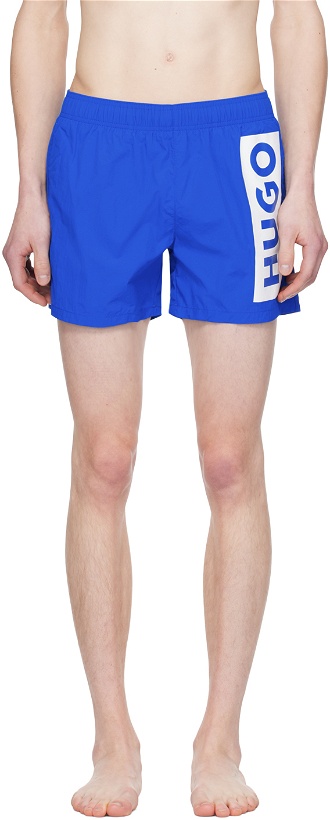 Photo: Hugo Blue Printed Swim Shorts
