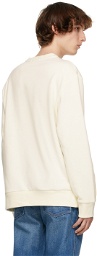 Ralph Lauren Purple Label Off-White Fleece Polo Bear Sweatshirt