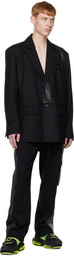 Feng Chen Wang Black Layered Blazer