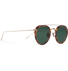 Eyevan 7285 - Round-Frame Tortoiseshell Acetate and Gold-Tone Sunglasses - Men - Gold