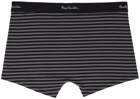 Paul Smith 3-Pack Black & Grey Stripe Trunk Boxers