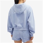 Sporty & Rich Women's French Cropped Hoodie in Washed Periwinkle