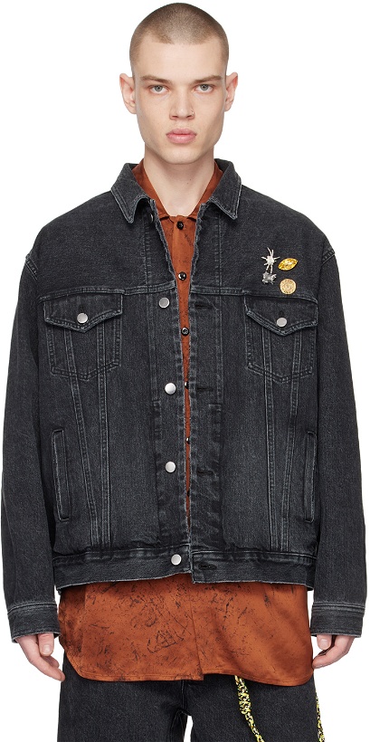 Photo: Song for the Mute Black Faded Denim Jacket