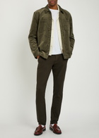Paige Stafford Slim-leg Jersey Trousers Dark Green