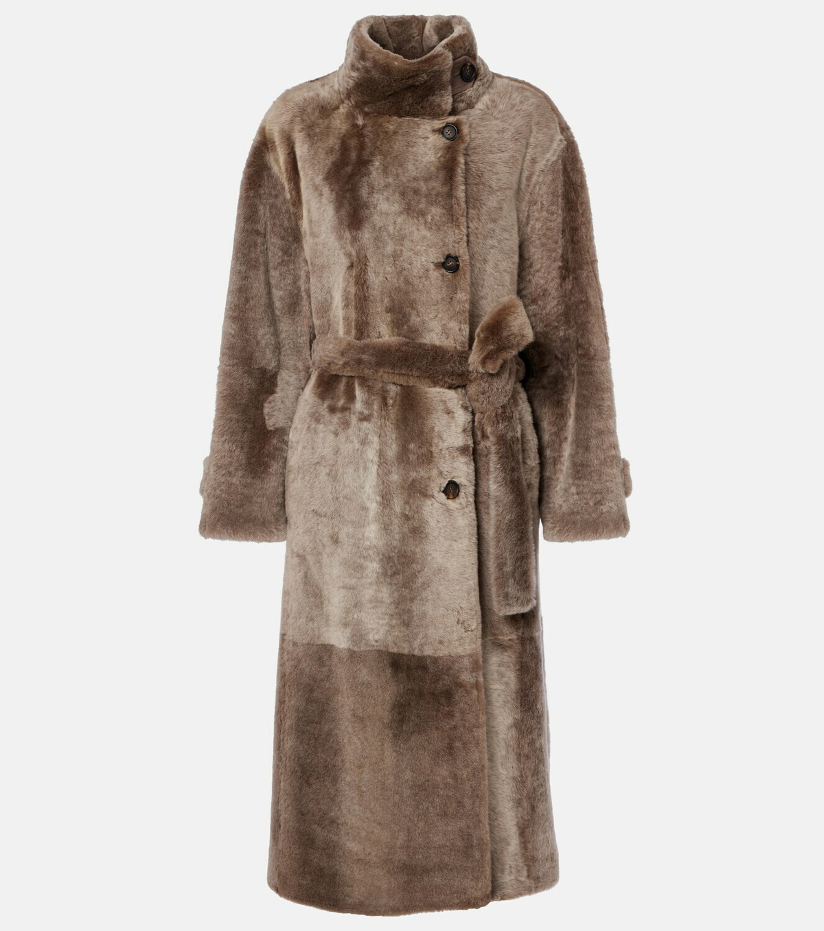 Brunello Cucinelli Shearling wrap coat