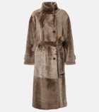 Brunello Cucinelli Shearling wrap coat