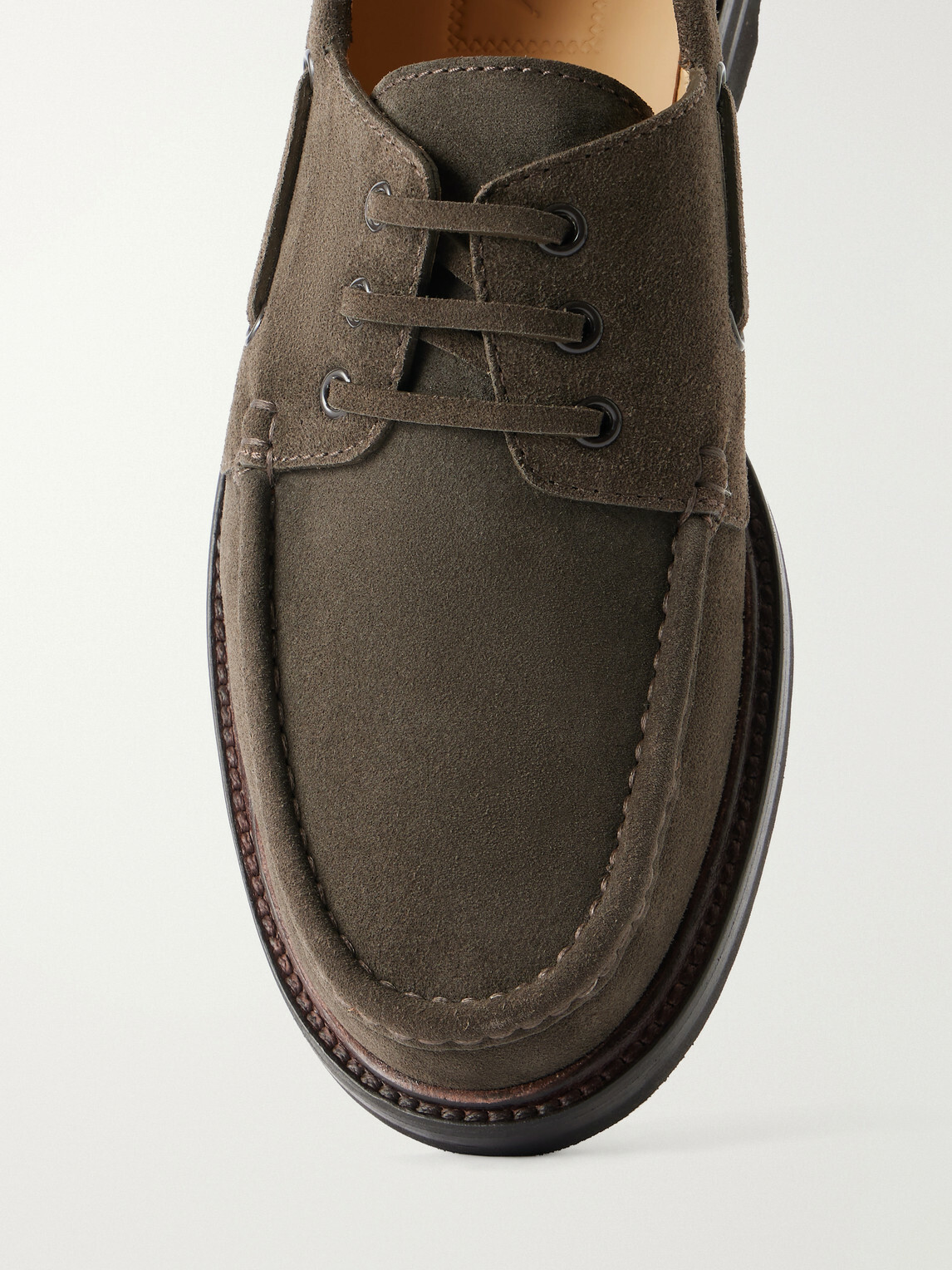 Brioni - Suede Boat Shoes - Brown