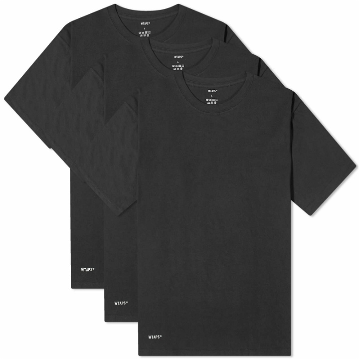 Photo: WTAPS Men's 01 Skivvies 3-Pack T-Shirt in Black