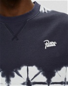 Patta Basic Shibori Crewneck Sweater Blue|White - Mens - Sweatshirts