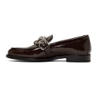 HOPE Brown Patent Patty Chain Loafers