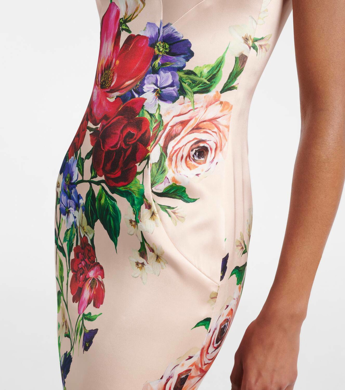 Dolce&Gabbana Floral satin midi dress Dolce & Gabbana