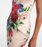 Dolce&Gabbana Floral satin midi dress