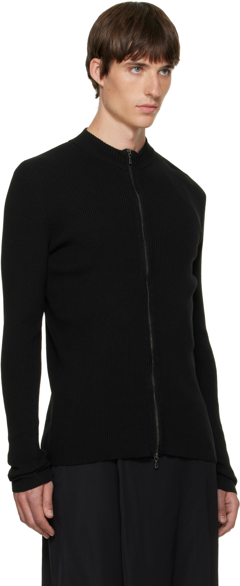 Julius Black Skinny Zip Sweater